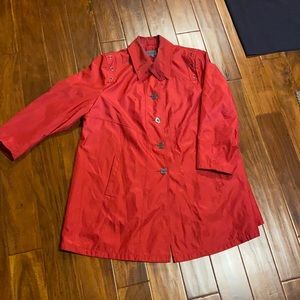 Red trench coat  size 22